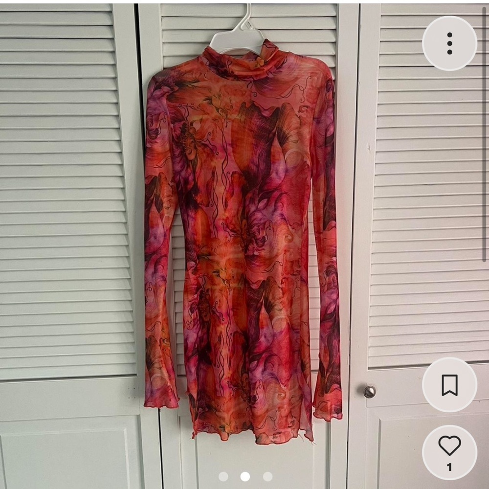 Pinky-orange rave dress